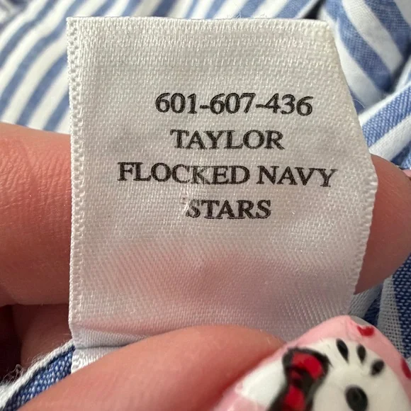 Rails Taylor Blue Stripe Navy Star Button Down Shirt Large - Picture 5 of 7
